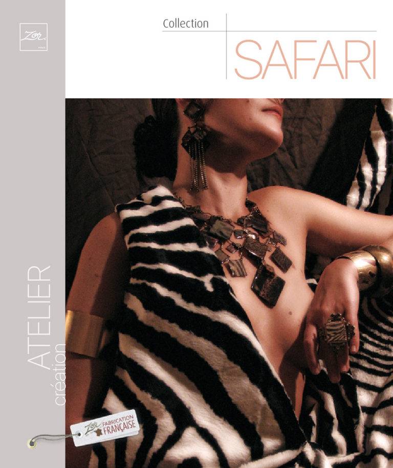 Shopping dans la nouvelle boutique de créateur. Bijoutier artisan parurier, fantaisie Haut de gamme. Collection ethnique Safari, Zèbre, Création Zor Paris 02
