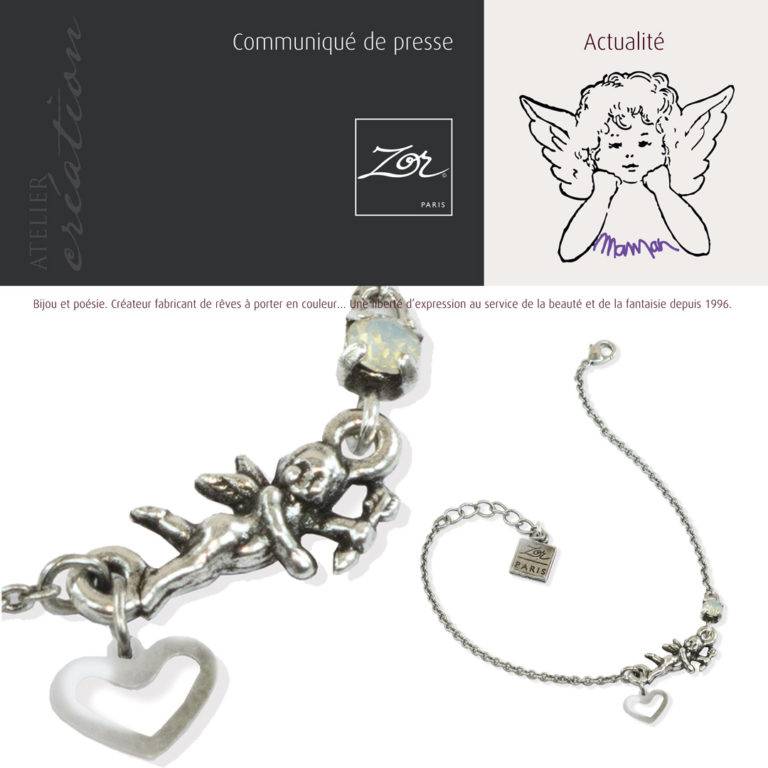 Bijouterie petits anges gardiens précieux. Idées de cadeau femmes, hommes enfants. Création Zor Paris 02. Montorgueil, Montmartre, Sentier, Les Halles