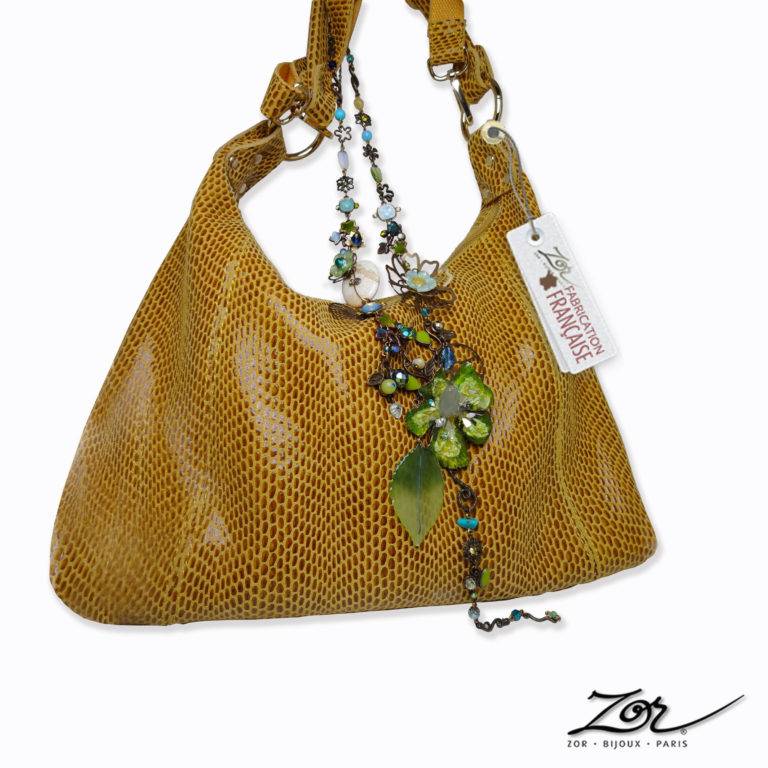 Bijou haute fantaisie, sautoir unique précieux en hommage à Gaudi. Boutique Paris 2, accessoires de mode pour femme. Zor Création