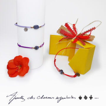 Bracelet Homme bleu, pierre iolite sur cordon. Bijou masculin à symbole porte-bonheur, précieux. Zor Paris 2