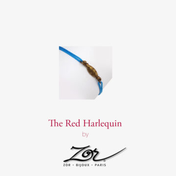Bracelet Homme avec lacet réglable losange Bleu inspiré de The Red Harlequin (TRH) par Zor made in france
