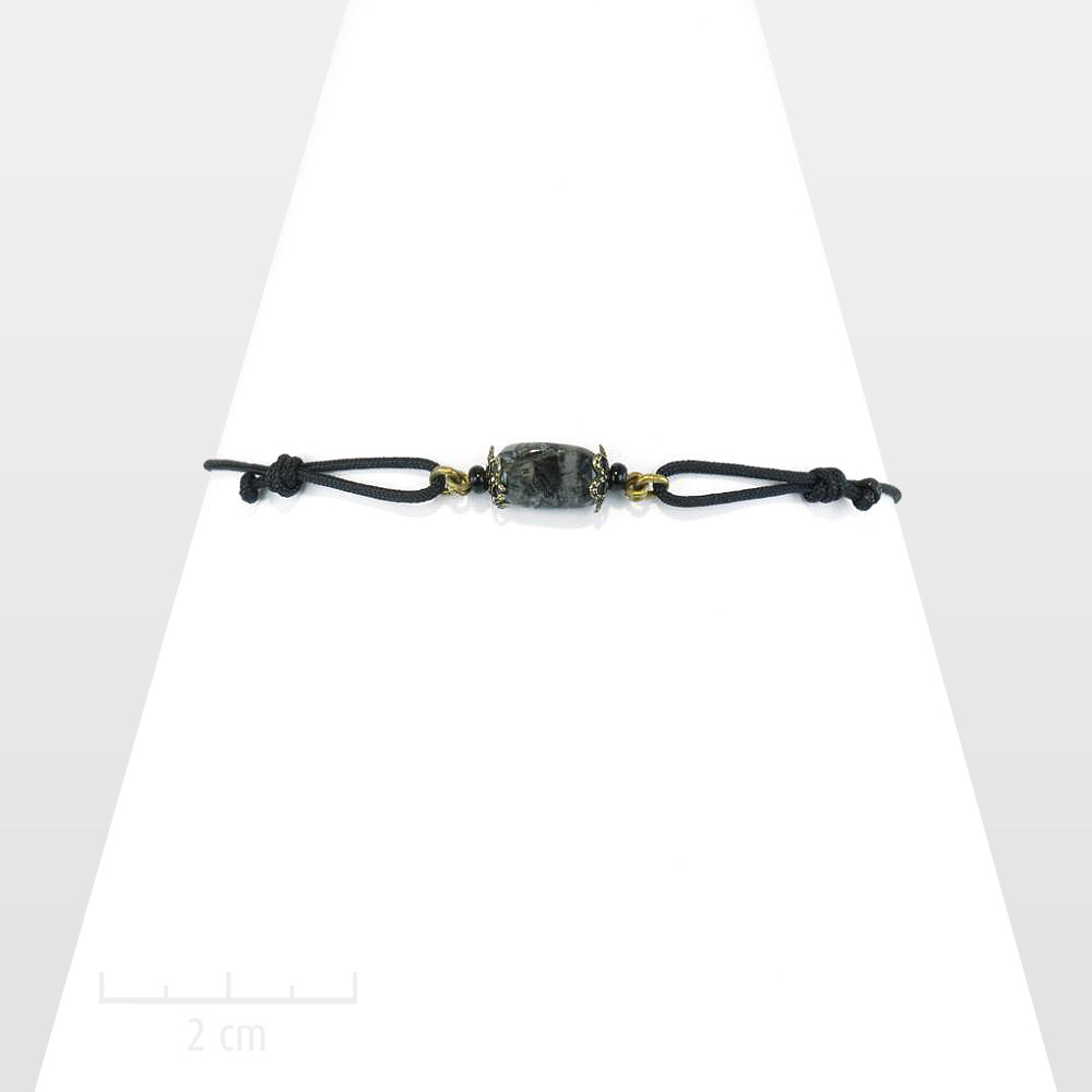 Bracelet homme lacet pierre fine bronze quartz tourmaline bijou masculin Zor Creation Paris 1