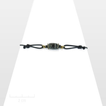 Bracelet homme lacet pierre fine bronze quartz tourmaline bijou masculin Zor Creation Paris 1