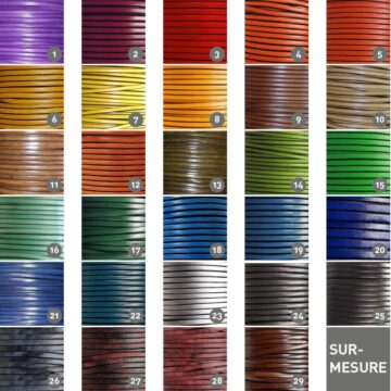 Bracelet Femme Bohème. Cuir COULEURS: bleu, vert, jaune, rouge, orange, violet, marron, noir. Bijou sur-mesure. Zor Paris 3
