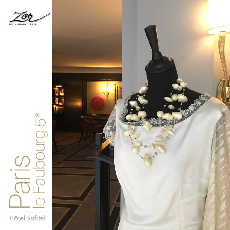 Bijou Zor créateur, bijouterie haute fantaisie. Emirates Hotel Sofitel 5 étoiles rue Saint Honoré Paris 1