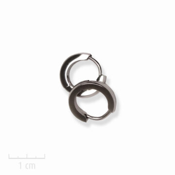 Boucle d’oreille homme, anneaux fin, créole en acier argenté, petit bijou de pirate. Zor Paris Sentier 2