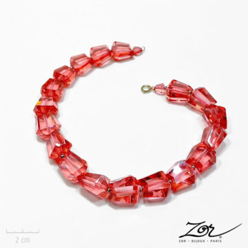 Déstockage - Bijou vintage: Collier Pop Art rose 1